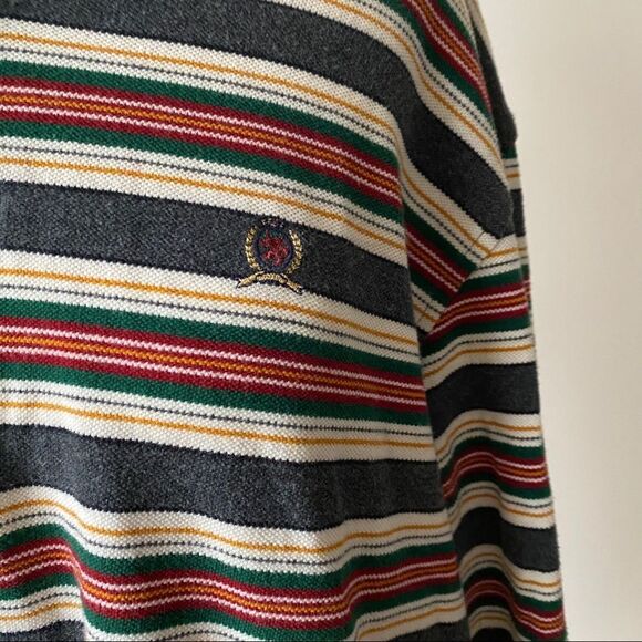 Tommy Hilfiger Striped Collared Long Sleeve Henley - Picture 4 of 7